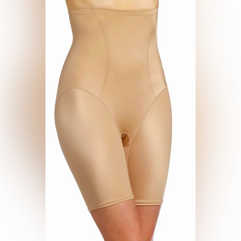 BALI bottom solutions beige Shapewear Firm Control High Waist Thigh Slim NWT